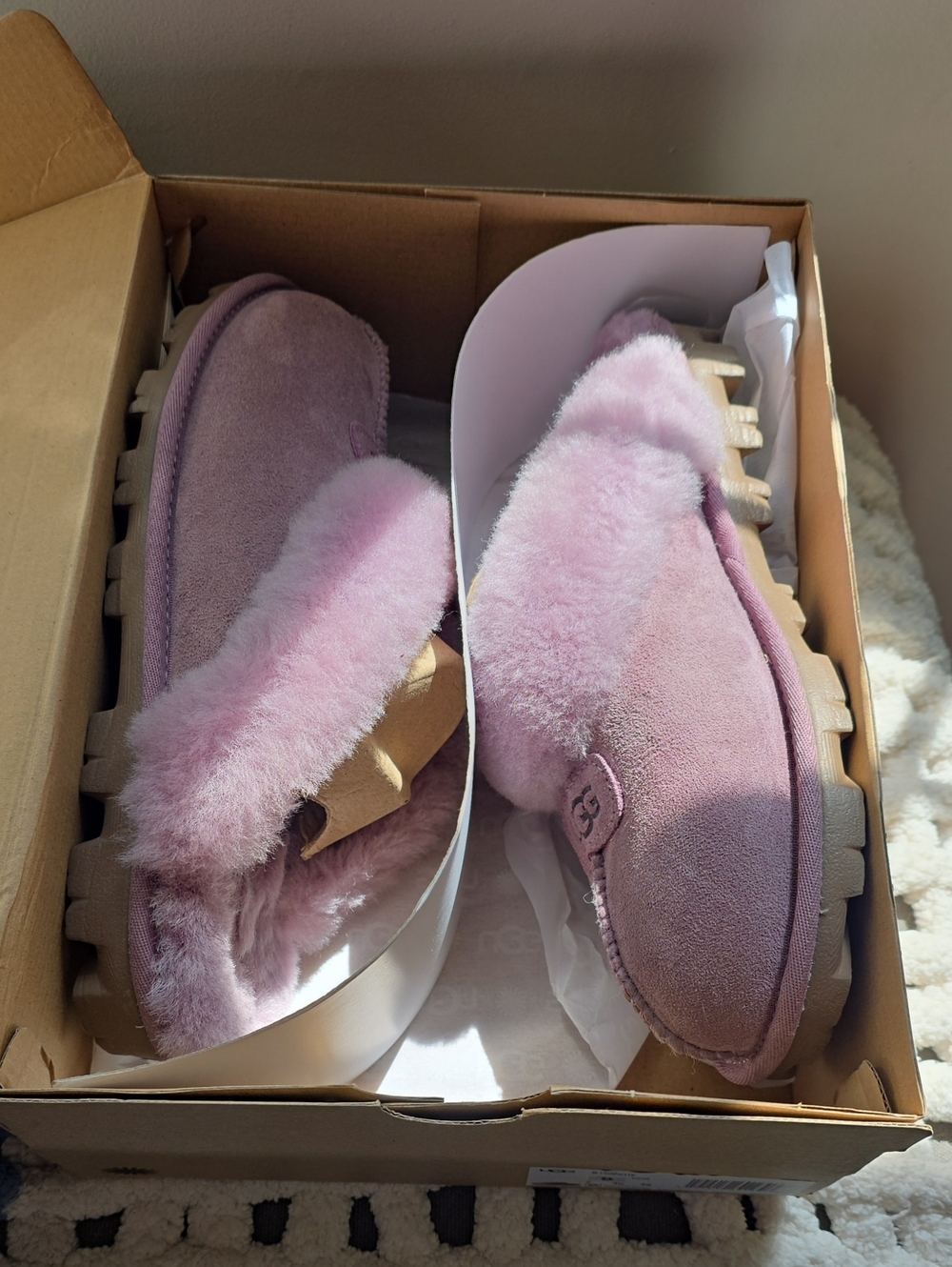 Plush Pink Suede Slip-On Women's Slippers